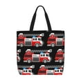 thumbnail image 1 of Naloa Fire and Rescue Truck Tote Bag for Women, Foldable Tote Bag With Zipper, Large Shoulder Bag, Top Handle Handbag for Travel, Work, Shopping, 1 of 9