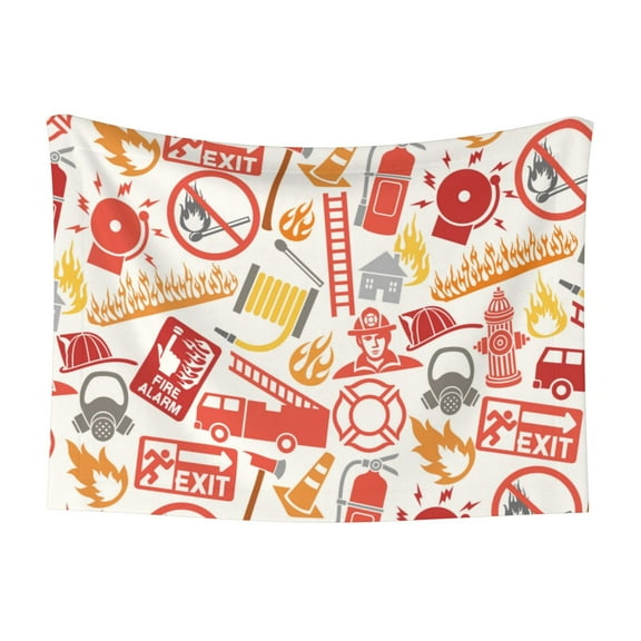 Naloa Firefighter Icons Dog Blanket, 3 Sizes Cat Blanket for Indoor Cats Large Medium Small Dog Gifts-Small