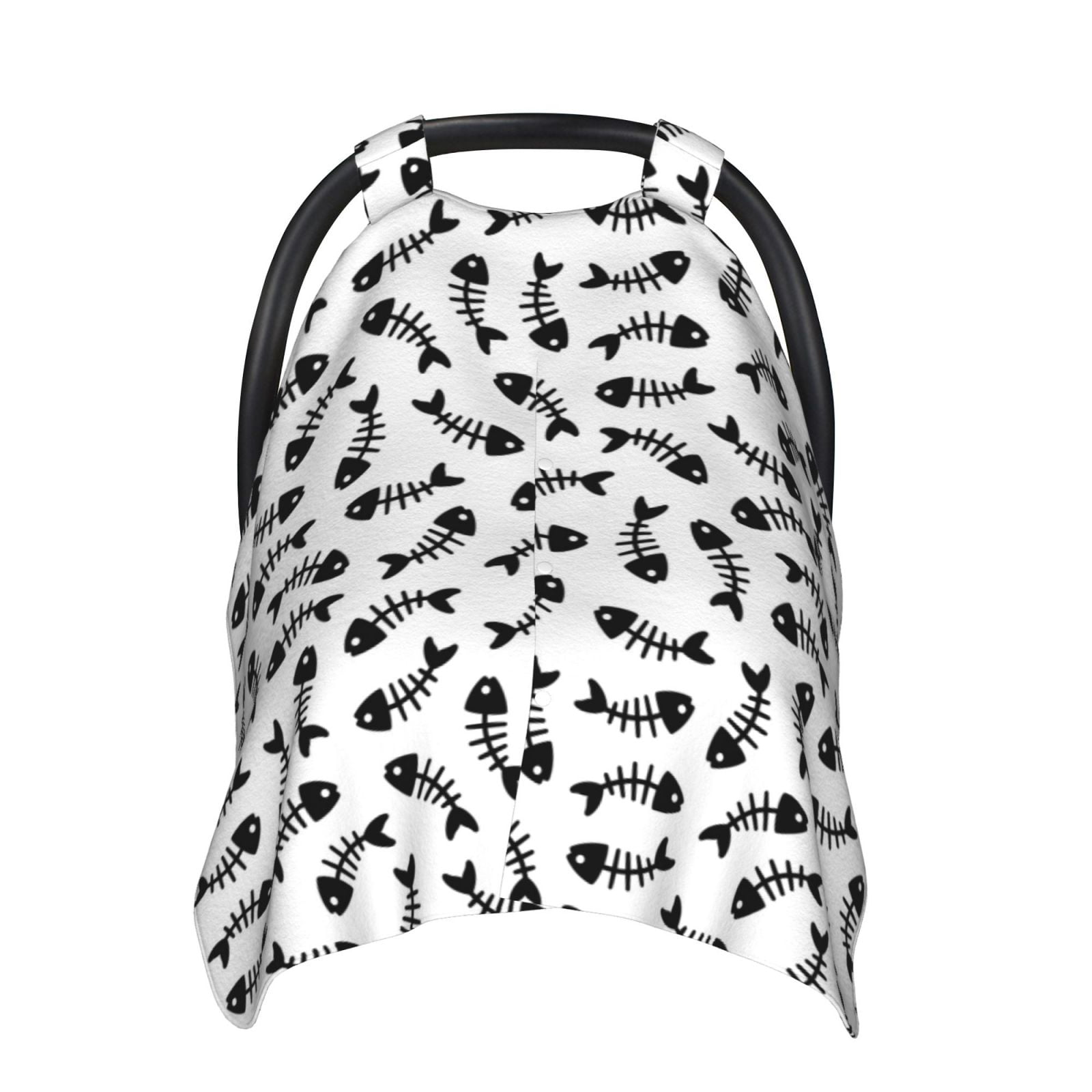 Naloa Fish Bone Baby Car Seat Cover, Breathable Baby Carrier Cover, Multiuse Baby Carrier Cover & Nursing Breastfeeding Cover