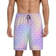 thumbnail image 1 of Naloa Fish Scale1 Men's Short Pajama Pants, Lounge Comfort Shorts with Elasticized Waistband and Side Pockets - 3X-Large, 1 of 9