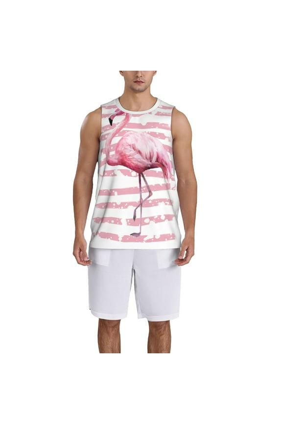 Flamingo Basketball Jersey Reversible Men's Mesh Athletic Sports Shirts Training Practice S-4XLLarge