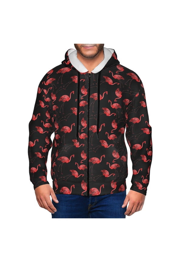 Flamingo Men’s Hoodies, Zip up Hoodie, Sweatshirts,Hoodies for Men Sizes S-3XL-3X-Large