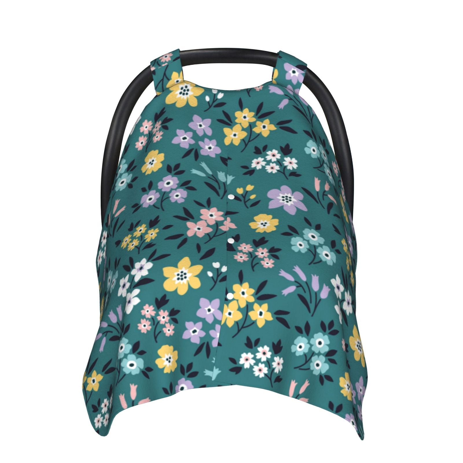 Naloa Floral Baby Car Seat Cover, Breathable Baby Carrier Cover, Multiuse Baby Carrier Cover & Nursing Breastfeeding Cover