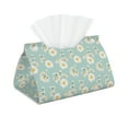 thumbnail image 1 of Naloa Floral Daisy Print Leather Tissue Box Cover Rectangle | Long Tissue Box Cover | Tissue Box Holder | Tissue Holder for Bathroom, 1 of 9