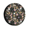 thumbnail image 1 of Naloa Floral Insects PVC Leather Spare Tire Wheel Cover for Car Truck SUV Camper Trailer Universal Fit many size17 inch, 1 of 6