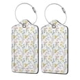 thumbnail image 1 of Naloa Floral Luggage Tag for Suitcase Leather Baggage Tag with Stainless Steel Loop Privacy Cover for Women Men Girls-1, 1 of 5