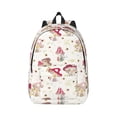 thumbnail image 1 of Naloa Floral Mushroom Canvas Backpack for Men Women Rucksack Casual Travel Daypack College Tote Satchel Bookbag for Teens-Small, 1 of 7