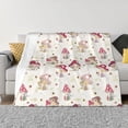 thumbnail image 1 of Naloa Floral Mushroom Flannel Blankets - Thick and Warm Blanket for Winter, Soft Fuzzy Plush King Blanket for All Seasons80"x60", 1 of 6