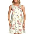thumbnail image 1 of Naloa Floral Print Women's Summer Spring Casual Beach Sundress,Vacation Sleeveless Tank Crewneck Loose Dresses, 1 of 7