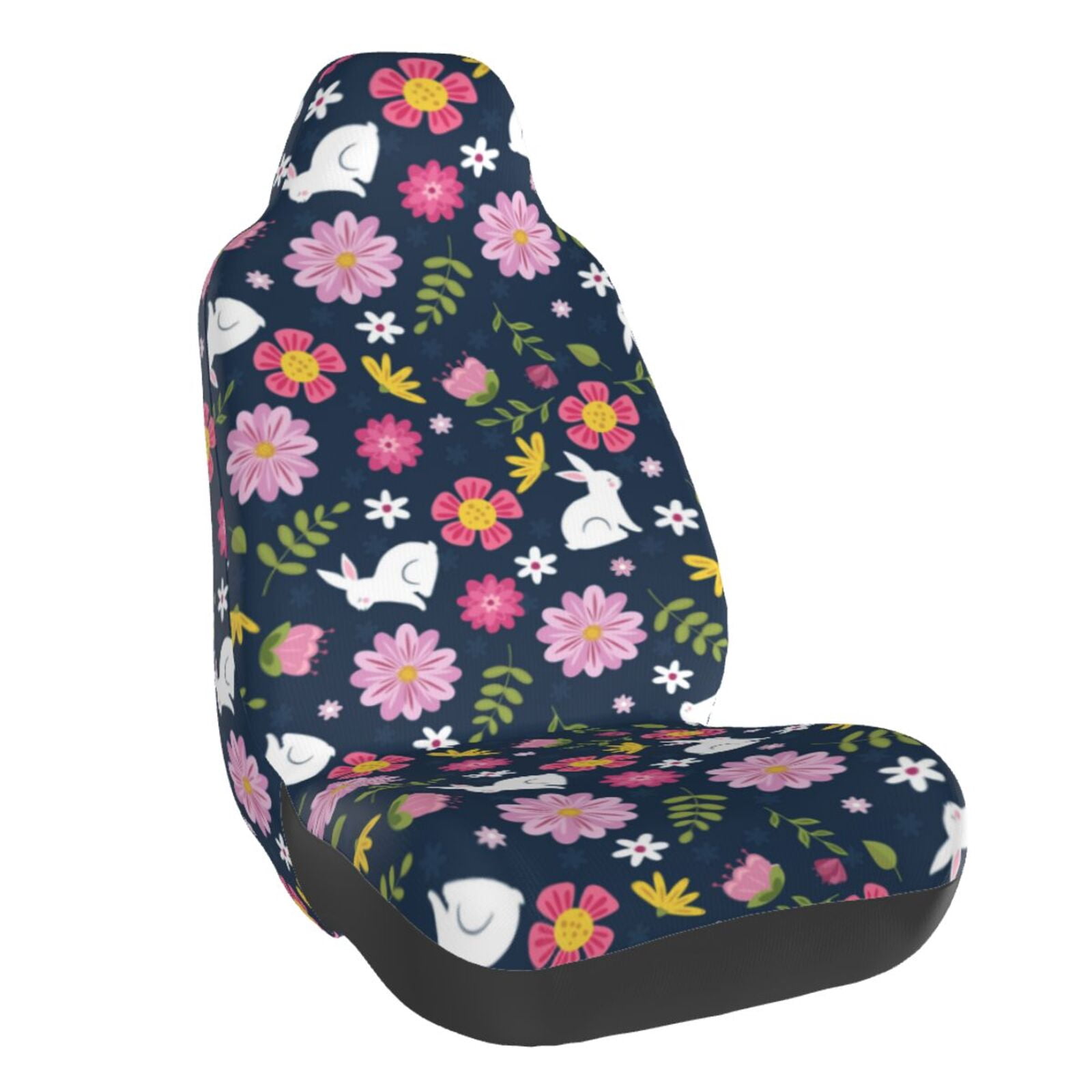 Carrot Rabbit Bunny Pattern Print Universal Fit Car Seat Cover