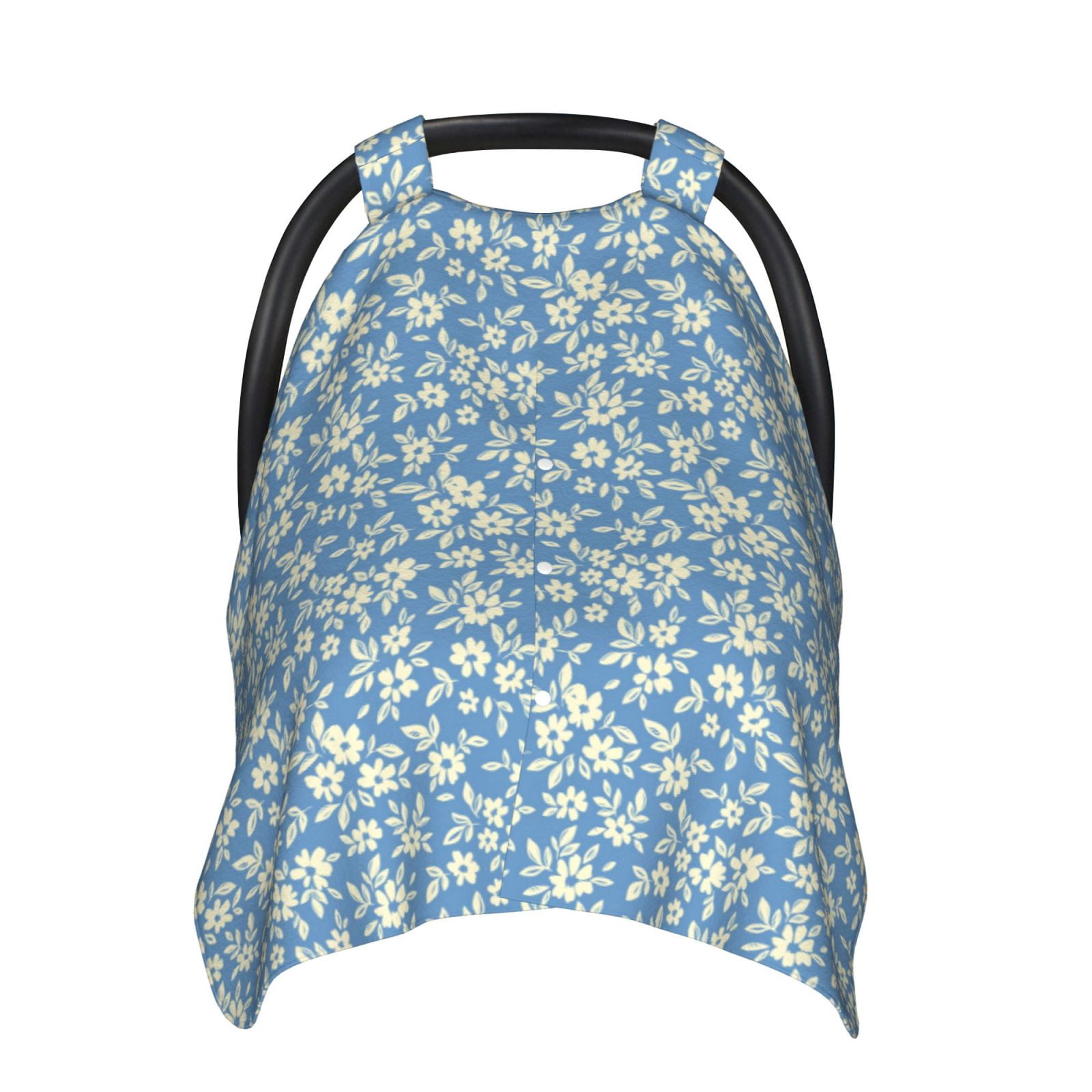 Naloa Floral Retro Style Baby Car Seat Cover, Breathable Baby Carrier Cover, Multiuse Baby Carrier Cover & Nursing Breastfeeding Cover