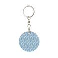 thumbnail image 1 of Naloa Floral Retro Style Print Round Keychain Keychain Key Ring, Key Tag, Key Chain Bulk for Gift Accessories (Round), 1 of 7
