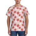 thumbnail image 1 of Naloa Floral Strawberr Men's T-Shirt Sport T-shirt Men's Basic Tee Casual Men's Shirt, Round Neck, Short Sleeves - XX-Large, 1 of 5