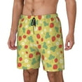 thumbnail image 1 of Naloa Floral Strawberr Print Men Swim Trunks with Compression Liner ,Board Shorts,Men's Swim Shorts with Drawstring and Elastic Waistband-Medium, 1 of 6