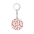 thumbnail image 1 of Naloa Floral Strawberr Print Round Keychain Keychain Key Ring, Key Tag, Key Chain Bulk for Gift Accessories (Round), 1 of 7