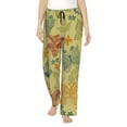 thumbnail image 1 of Naloa Floral with Butterflies Print Women’s Ultra-Soft Comfy Pajama Lounge Pants with Pockets & Drawstring, 1 of 8