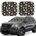 thumbnail image 1 of Naloa Flowe Rooster Print 2-Piece Windshield Sunshade,Foldable Car Front Window Sun Shades,for Most Sedans SUV Truck-Small, 1 of 6