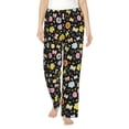 thumbnail image 1 of Naloa Flower Butterfly Print Women’s Ultra-Soft Comfy Pajama Lounge Pants with Pockets & Drawstring, 1 of 8