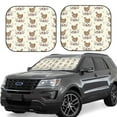 thumbnail image 1 of Naloa Flower Chicken Print 2-Piece Windshield Sunshade,Foldable Car Front Window Sun Shades,for Most Sedans SUV Truck-Large, 1 of 6