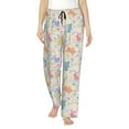 thumbnail image 1 of Naloa Flower Color Rabbit Print Women’s Ultra-Soft Comfy Pajama Lounge Pants with Pockets & Drawstring, 1 of 8