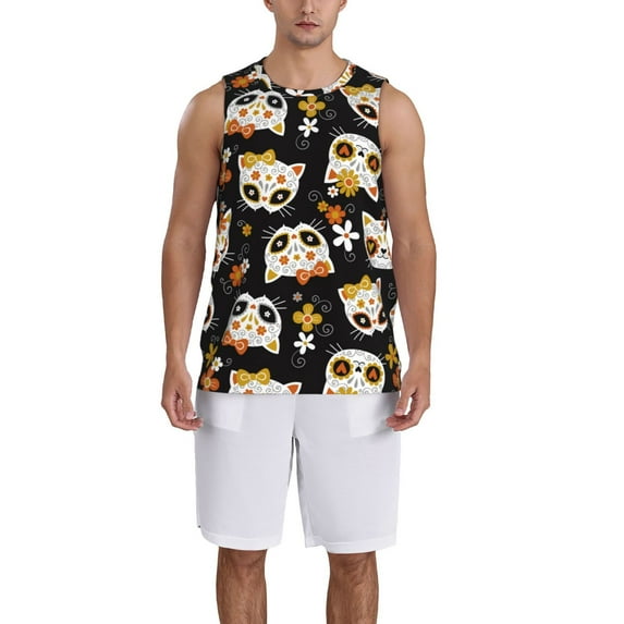 Naloa Flower Fox Basketball Jersey Reversible Men's Mesh Athletic Sports Shirts Training Practice S-4XLX-Large