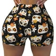 thumbnail image 1 of Naloa Flower Fox Biker Shorts for Women Seamless Scrunch Short Women’s Yoga Shorts for Gym Running Sport Shorts - Medium, 1 of 9