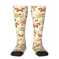 thumbnail image 1 of Naloa Flower Fox Thigh High Socks Extra Long Stretchy Sock Women Over Knee High Opaque Stocking Daily Wear, 1 of 6