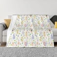 thumbnail image 1 of Naloa Flower Rabbit Flannel Blankets - Thick and Warm Blanket for Winter, Soft Fuzzy Plush King Blanket for All Seasons40"x30", 1 of 6