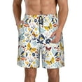 thumbnail image 1 of Naloa Flowers Butterfly Men's Beach Shorts, Surfing shorts, Swim trunks, Quick Dry Swim Trunks for Surfing Beach Fun - 3X-Large, 1 of 9