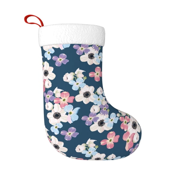 Naloa Flowers Christmas Stockings Decorations, Xmas Ornaments, DIY Personalized Farmhouse Decor for Home Family Party Tree