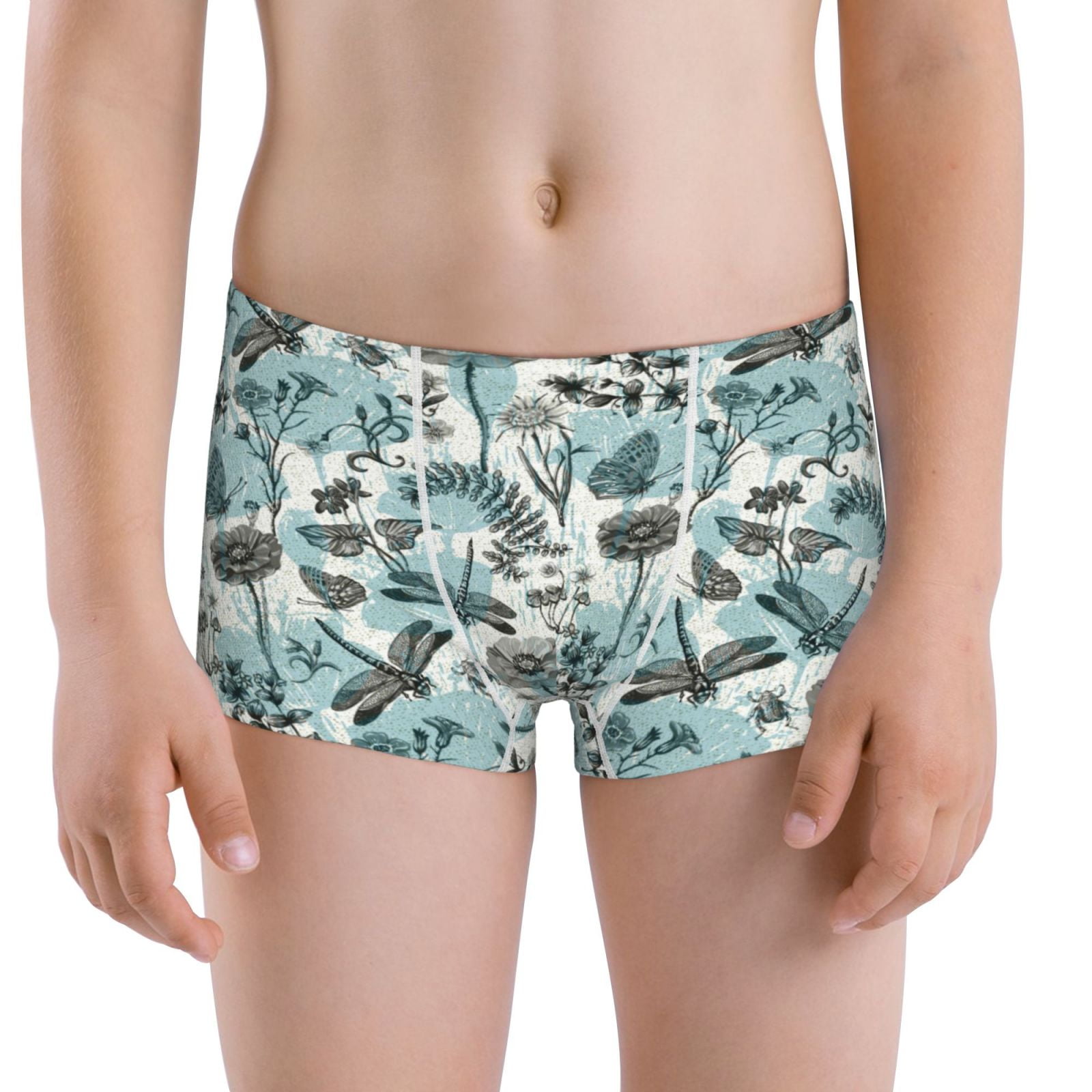 Naloa Flowers In Vintage Boys Boxer Briefs,Toddler Cotton Underwear Big