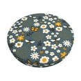thumbnail image 1 of Naloa Flowers and Bee Round Bar Stool Cushion Cover 12-14 inch, Fits Kitchen, Office, Restaurant Chairs - 14 inch, 1 of 7