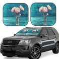 thumbnail image 1 of Naloa Flowers in Glass Vase 2 Piece Foldable Car Sun Shades, Car Windshield Sunshade, Front Window Sunshade for Car, Truck, SUV - Small, 1 of 7