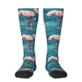 thumbnail image 1 of Naloa Flowers in Glass Vase Thigh High Socks Extra Long Stretchy Sock Women Over Knee High Opaque Stocking Daily Wear, 1 of 6