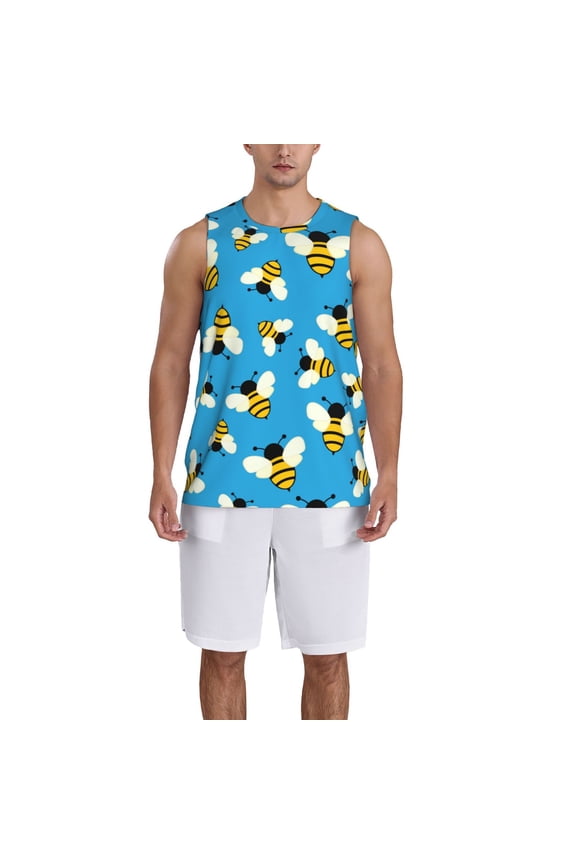 Flying Bees Basketball Jersey Reversible Men's Mesh Athletic Sports Shirts Training Practice S-4XLXX-Large