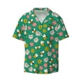 thumbnail image 1 of Naloa Flying Bees Men's Loose Fit Cuban Collar Short-Sleeve Shirt with Button-down and Chest Pocket for Everyday Wear Outings - X-Large, 1 of 7