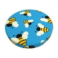 thumbnail image 1 of Naloa Flying Bees Round Bar Stool Cushion Cover 12-14 inch, Fits Kitchen, Office, Restaurant Chairs - 14 inch, 1 of 7