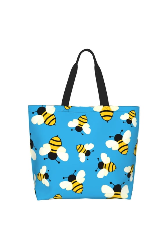 Flying Bees Tote Bag for Women Large Capacity Shoulder Bag for College Work Travel Shopping