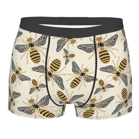 Naloa Flying Bees1 Print Mens Underwear - Boxers for Men, Classic Briefs for Men