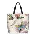 thumbnail image 1 of Naloa Flying Butterflies-1 Tote Bag for Women, Foldable Tote Bag With Zipper, Large Shoulder Bag, Top Handle Handbag for Travel, Work, Shopping, 1 of 9