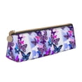 thumbnail image 1 of Naloa Flying Butterflies Print Leather Pencil Case - Portable Big Capacity Pencil Pouch Organizer Bag Stationery Bag for Work & Office Pencil Pen Case, 1 of 1