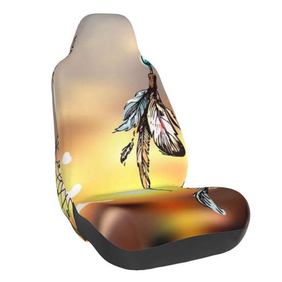 Naloa Follow Your Dream Dreamcatcher Car Seat Covers Universal Front Seat Coves for Car Accessories ,Padded Car Covers for Automotive, SUV, Truck, and Van