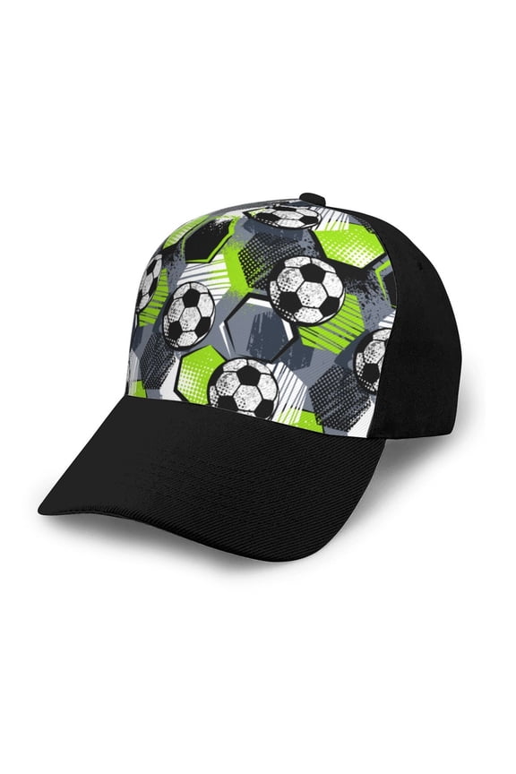 Football Adult adjustable Print Baseball Hat, Patchwork curved brim baseball capfor Men and Women, One Size