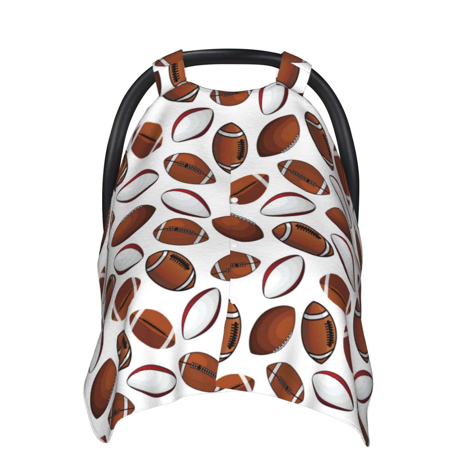 Naloa Football Baby Car Seat Cover, Breathable Baby Carrier Cover, Multiuse Baby Carrier Cover & Nursing Breastfeeding Cover