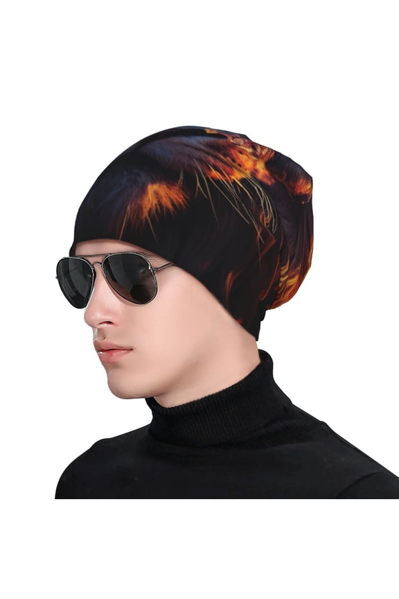 Forest Cool Lion Soft Beanie Hat, Knit Beanie Daily Beanie in Fine Knit for Women Men Winter Travel, Outdoor