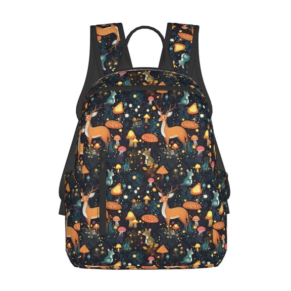Naloa Forest Elf Print Lightweight DayBackpack Suitable for school, work, shopping, travel, etc.