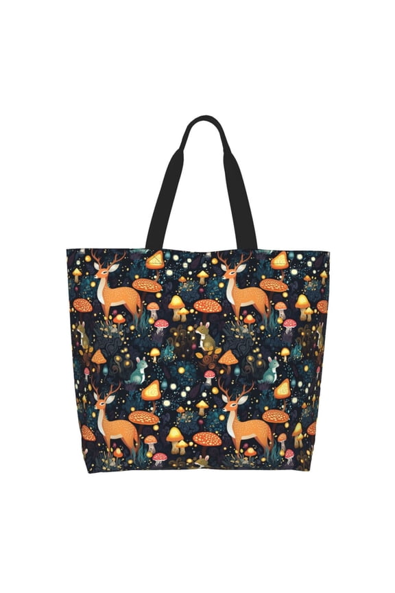 Forest Elf Tote Bag for Women Large Capacity Shoulder Bag for College Work Travel Shopping
