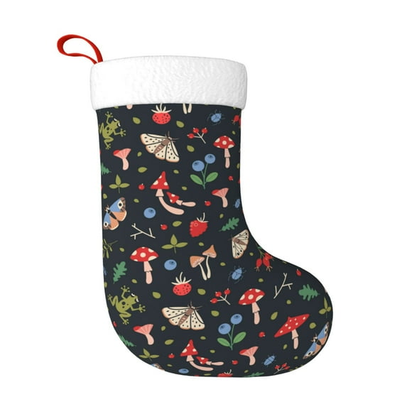 Naloa Forest Flora and Insects Christmas Stockings Decorations, Xmas Ornaments, DIY Personalized Farmhouse Decor for Home Family Party Tree