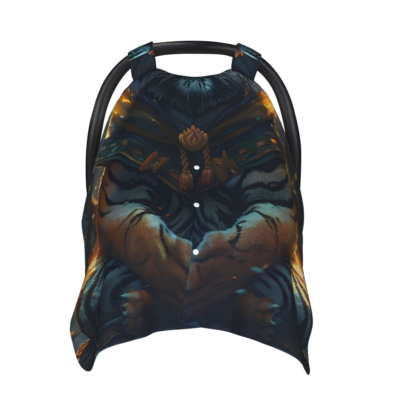 Naloa Forest Meditating Tiger Baby Car Seat Cover, Breathable Baby Carrier Cover, Multiuse Baby Carrier Cover & Nursing Breastfeeding Cover