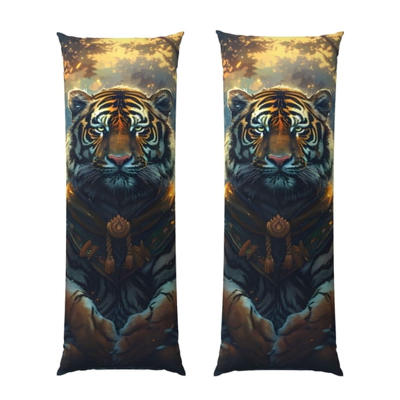 Naloa Forest Meditating Tiger Super Soft 20x60 Body Pillow Case,Long Side Hidden ZipperPILLOWS ARE NOT INCLUDED